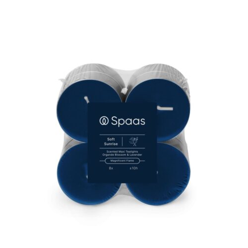 Spaas Maxi geurtheelichten blokverpakking x8 10u - Soft Sunrise