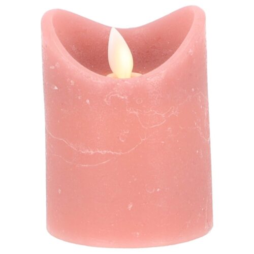 Daily home led kaars 7,5x10 cm roze