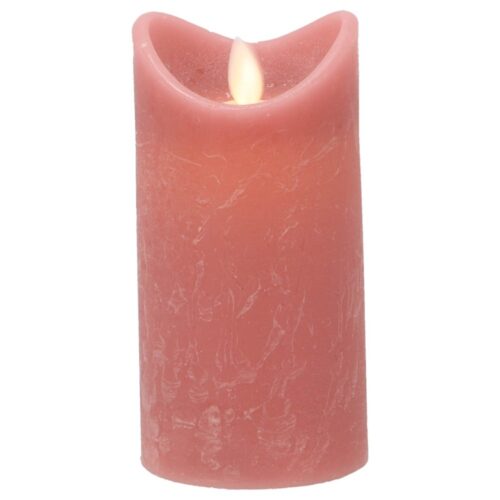 Daily home led kaars 7,5x15 cm roze