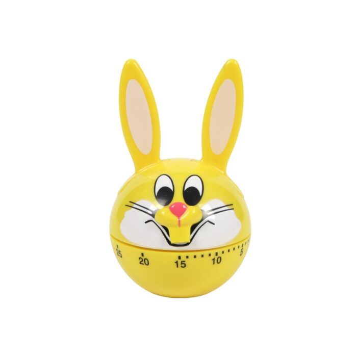 Kookwekker paashaas geel ø6x10,5cm