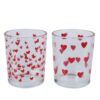 Theelichthouder glas hartjes 2 assorti (assortiment – willekeurige uitvoering)