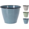 Bloempot metaal 3 assorti kleuren (assortiment – willekeurige uitvoering)