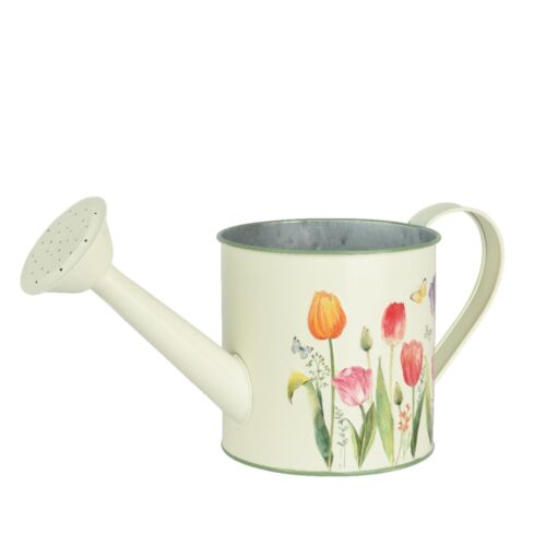 Gieter zink buiten tulpen