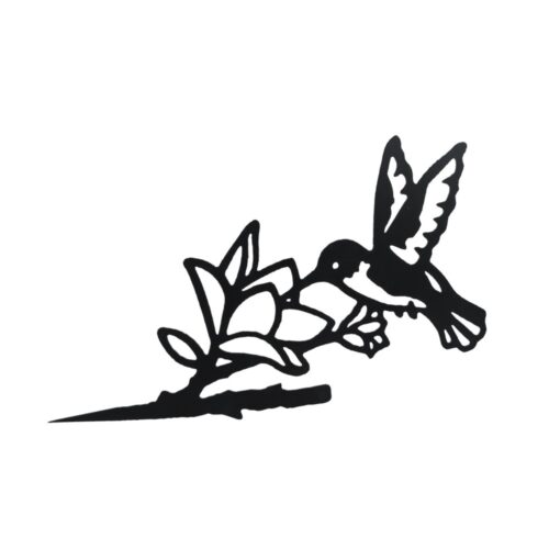 Boomsteker kolibri zwart metaal 36x0,05x21 cm