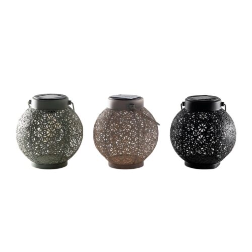 Lantaarn bloem bol 14,8cmx15,2cm solar 3 assorti (assortiment – willekeurige uitvoering)