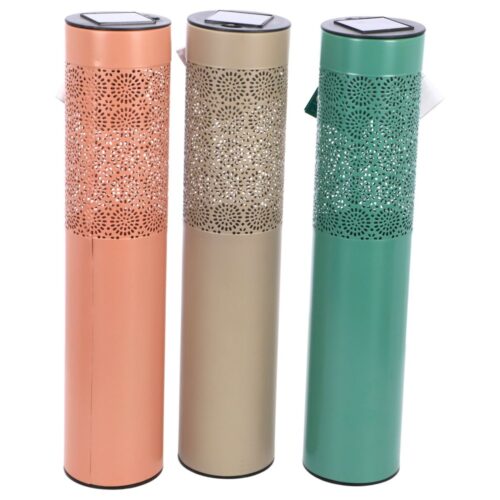 Solar lantaarn / fakkel ijzer 3 assorti (assortiment – willekeurige uitvoering)