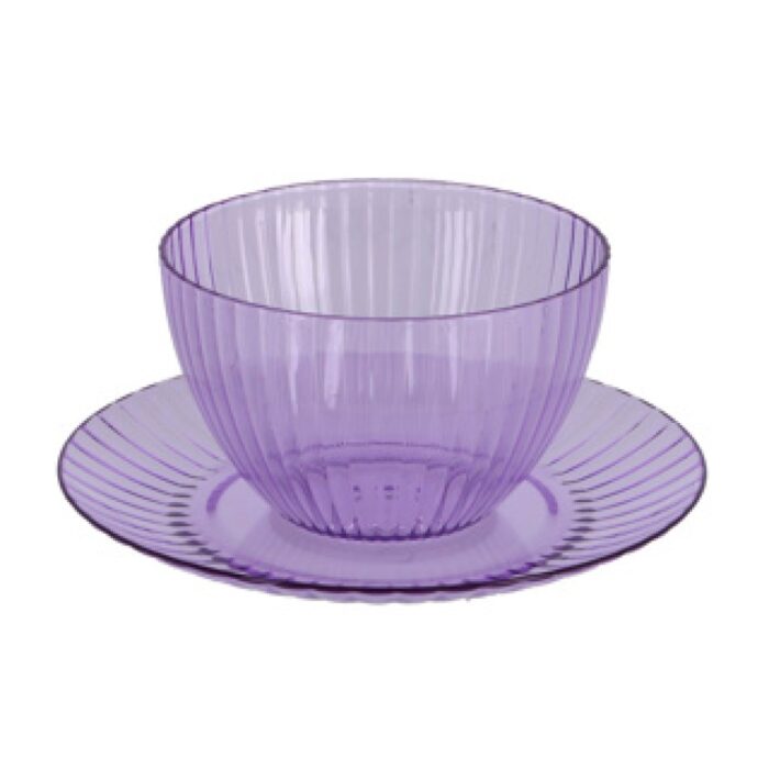 Bord kunststof 20 cm doorsnee 2 assorti kleur - Afbeelding 5