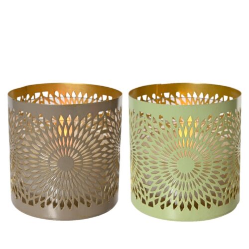 Solar candle lights ijzer flame effect 2 assorti (assortiment – willekeurige uitvoering)