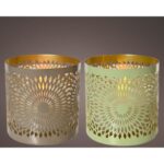 Solar candle lights ijzer flame effect 2 assorti (assortiment – willekeurige uitvoering)