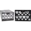 Kerstbal Heart 8X65/8X45Mm Zil