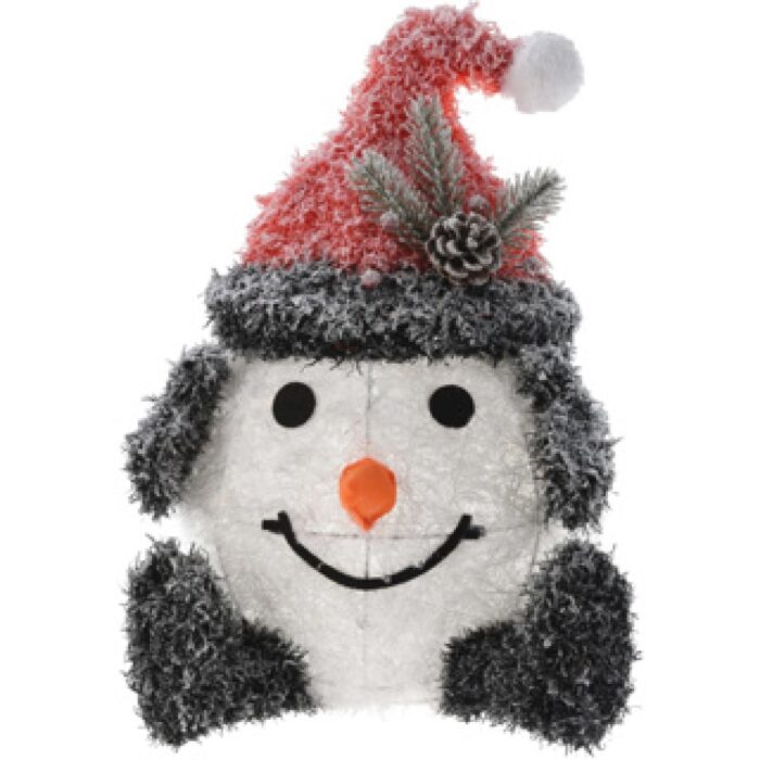 Sneeuwpop 36Cm/42Cm Led 2Ass - Afbeelding 3