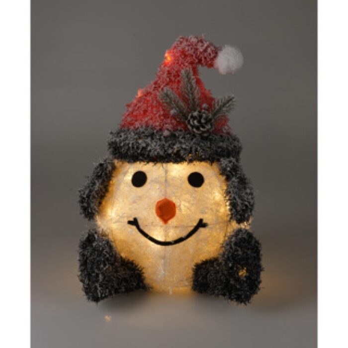 Sneeuwpop 36Cm/42Cm Led 2Ass - Afbeelding 5