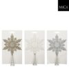 Piek wit champagne zilver 3 assorti - l14xb21xh3cm (assortiment – willekeurige uitvoering)