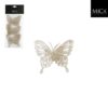 Clip vlinder champagne 3 stuks - l10xb8cm