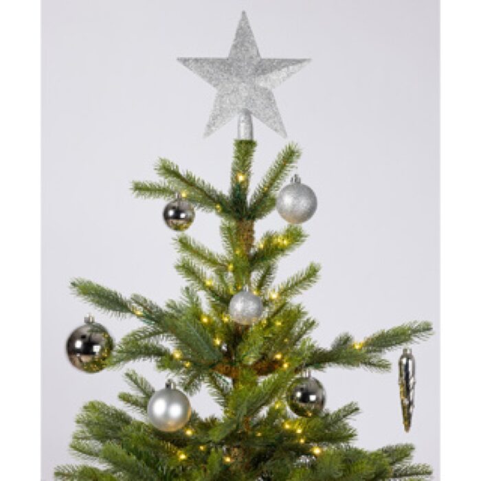 Kerstballen polystyreen shiny, matt, glitter mix dia8cm - Afbeelding 2