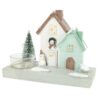 Kerst theelichthouder huis 3 assorti (assortiment – willekeurige uitvoering)