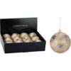 Kerstbal 80Mm Glitter Goud