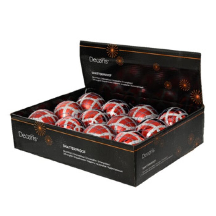 Kerstbal pp 2col assdia8cm - Afbeelding 2