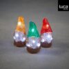 Gnoom acryl multicolour 3 pieces 18 led IP20  battery operated en timer - l6xb6xh12,5cm