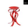 Kandelaar strik rood - l17xb14xh20cm