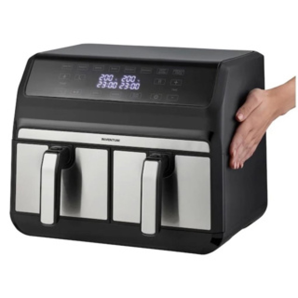 Inventum Hetelucht friteuse GF800HLD dubbel 2x 4L zwart 1700W - Afbeelding 3