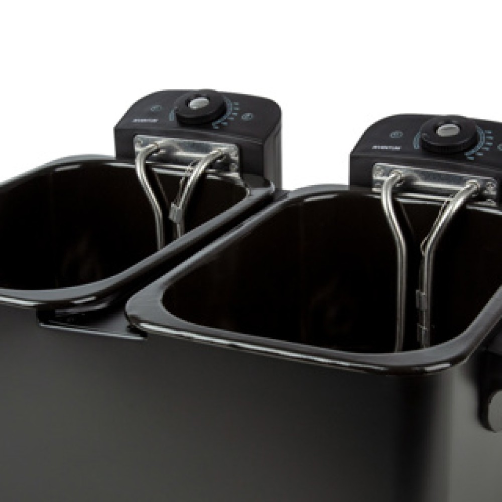 Inventum friteuse dubbel 2x2,5 liter zwart 1800 watt - Afbeelding 2
