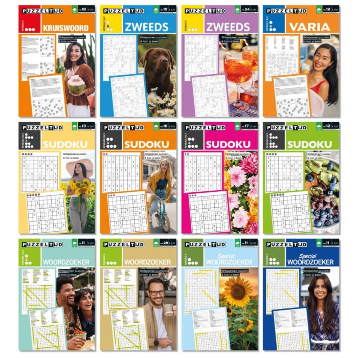 Puzzelboeken 12 assorti