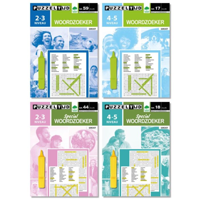 Puzzelboeken woordzoeker 4 assorti