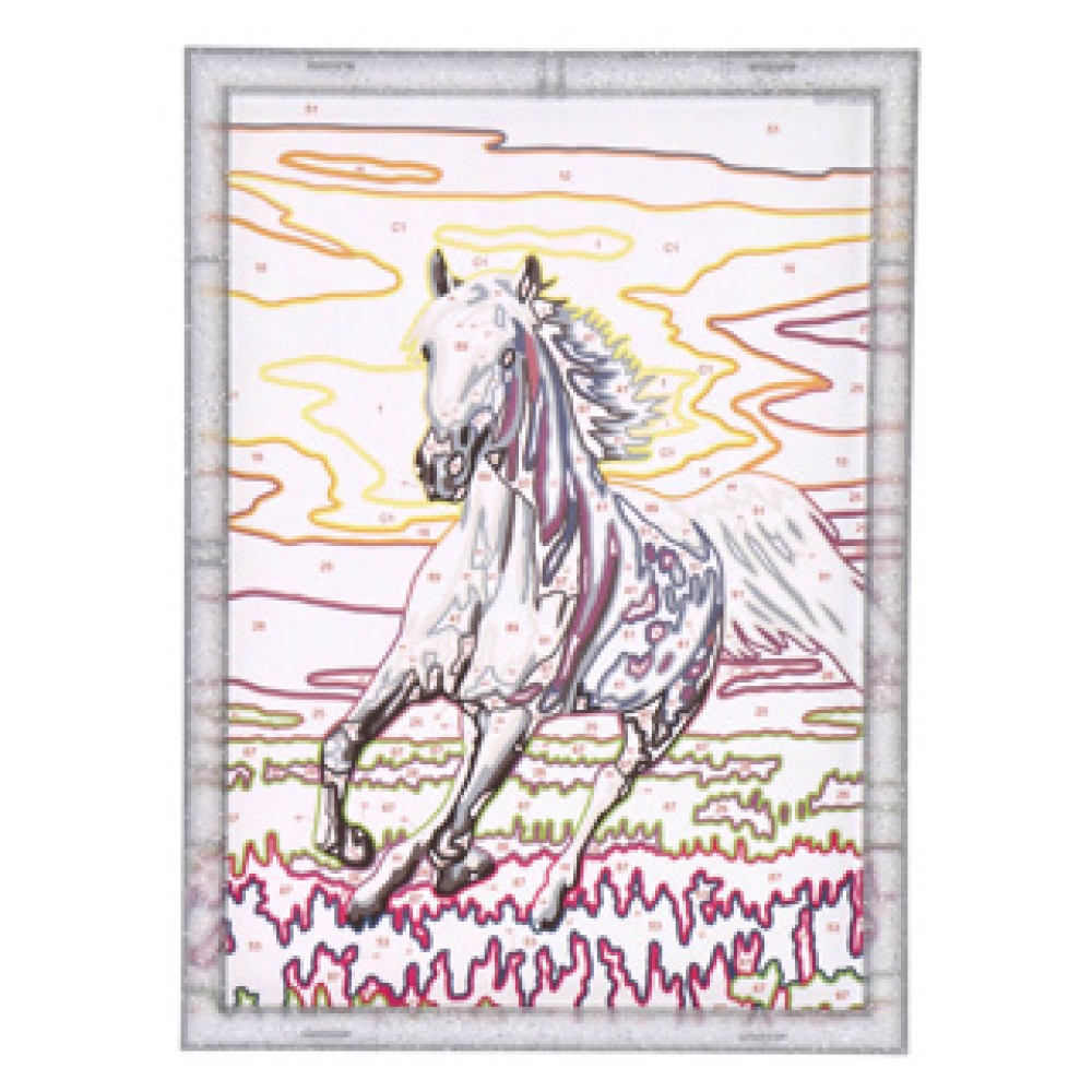 Ravensburger Creart schilderen op nummer paard bij zonsondergang - Afbeelding 5