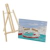 Canvas met print 30 x22,5 cm inclusief schildersezel (assortiment – willekeurige uitvoering)
