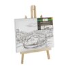Canvas met print 30 x22,5 cm inclusief schildersezel (assortiment – willekeurige uitvoering)