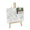 Canvas met print 30 x22,5 cm inclusief schildersezel (assortiment – willekeurige uitvoering)