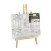 Canvas met print 30 x22,5 cm inclusief schildersezel (assortiment – willekeurige uitvoering)