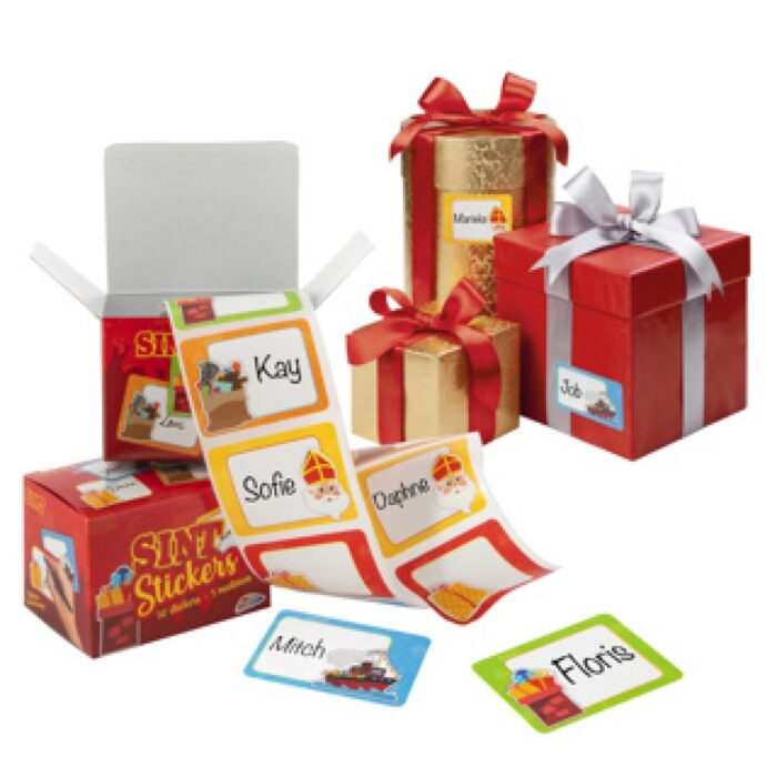 Sint cadeau stickers 50 stuks assorti - Afbeelding 4