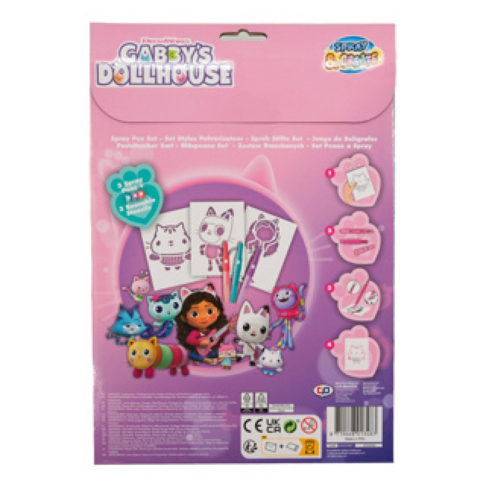 Gabby's Dollhouse Spray Pen Set In A4 Enveloppe - Afbeelding 3