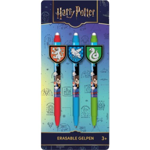 Harry Potter uitwisbare gelpen met clip 3 assorti (assortiment – willekeurige uitvoering)