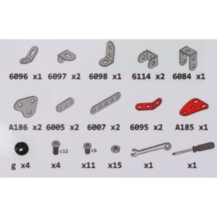Constructieset voertuigen metaal 4 assorti - Afbeelding 4