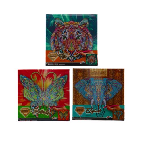 Diamond Painting Op Canvas 30x30 cm 3 assorti