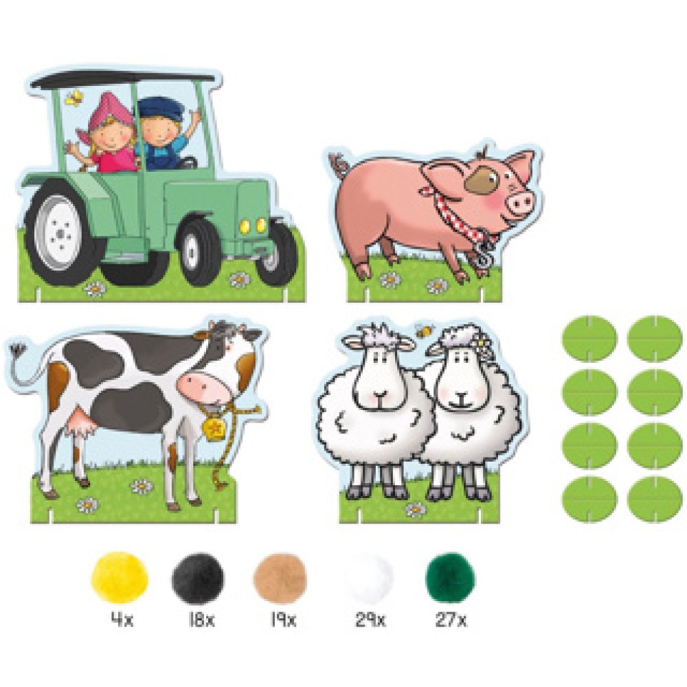 Fien En Teun Pompom Plakken Knutselset - Afbeelding 2