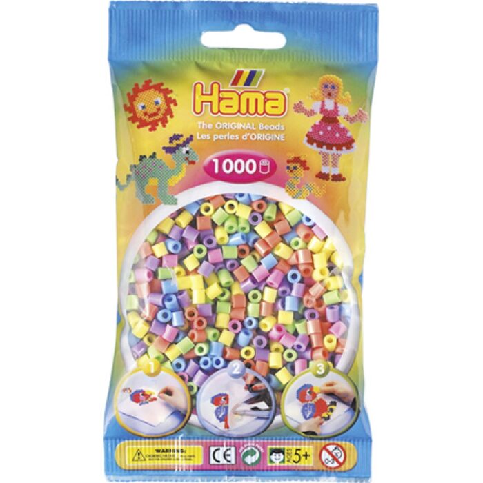 Hama Strijkkralen 1000 Stuks Pastelkleuren
