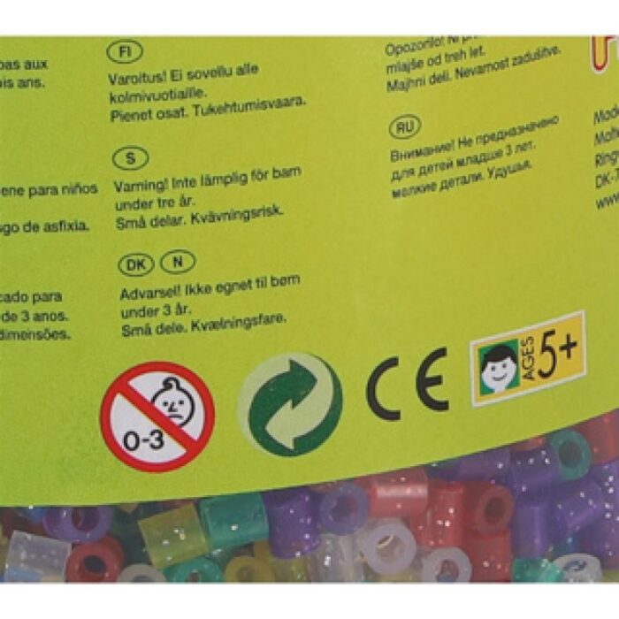 Hama Strijkkralen Ton Met 9000 Stuks Glitter Transparant - Afbeelding 3