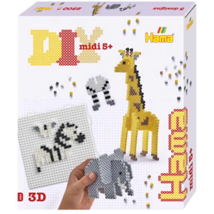 Hama strijkkralen 2500 stuks 3D safari - Afbeelding 2