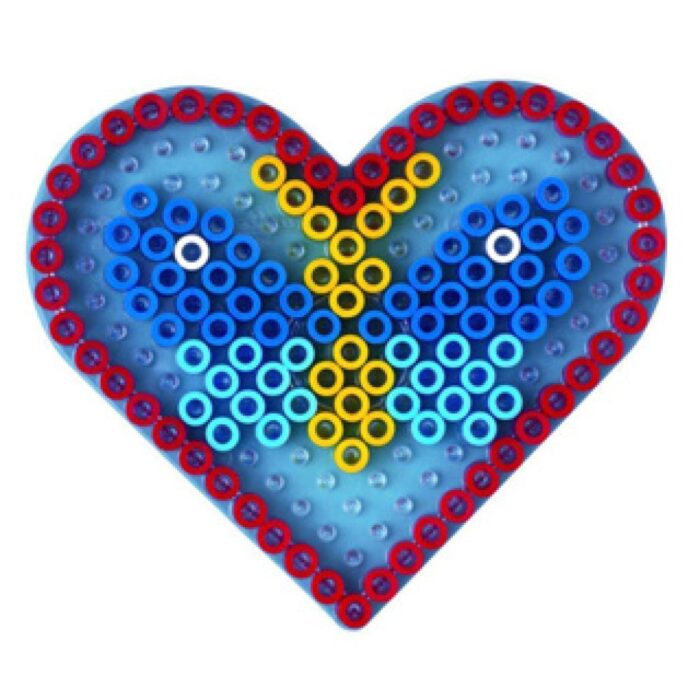 Hama Maxi Strijkkralen Grondplaat Hart Transparant - Afbeelding 3