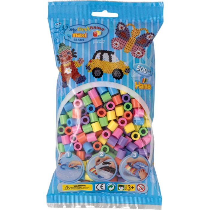 Hama Maxi Strijkkralen 500 Stuks Mix Pastel