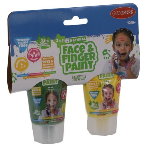 Natural Face & Finger Paint 2 Pack Assorti (assortiment – willekeurige uitvoering)