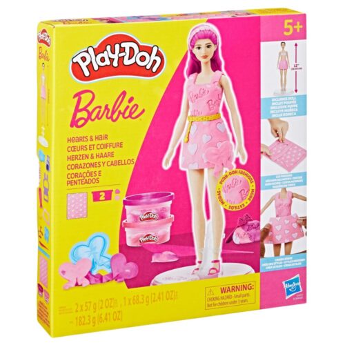 Play-Doh Barbie hearts and hair