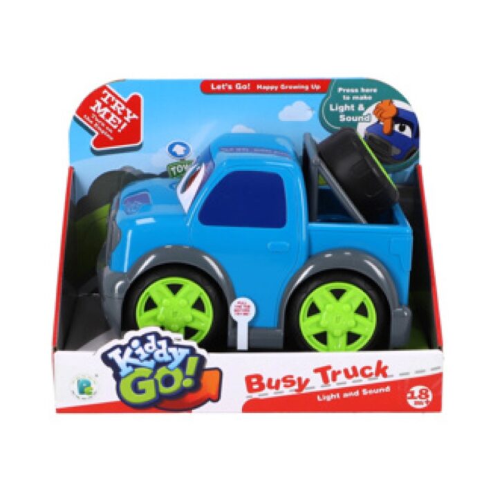KiddyGo auto pick up truck 19 cm met licht en geluid blauw