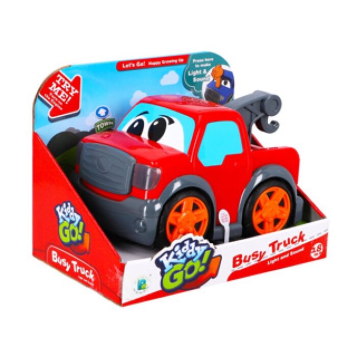 KiddyGo auto pick up truck 19 cm met licht en geluid rood - Afbeelding 2