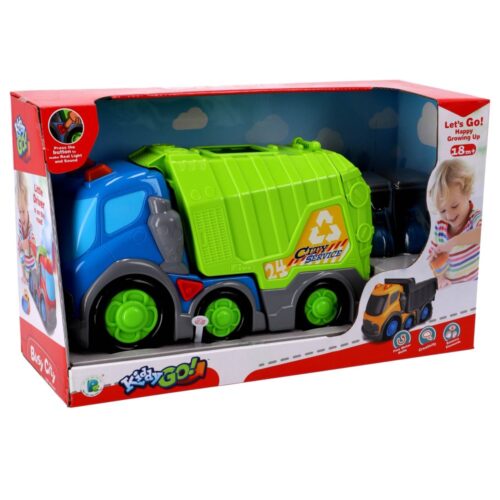 Kiddy Go vuilniswagen met licht en geluid 31 cm