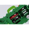 Transporter carrycase dino met 2 diecast auto's
